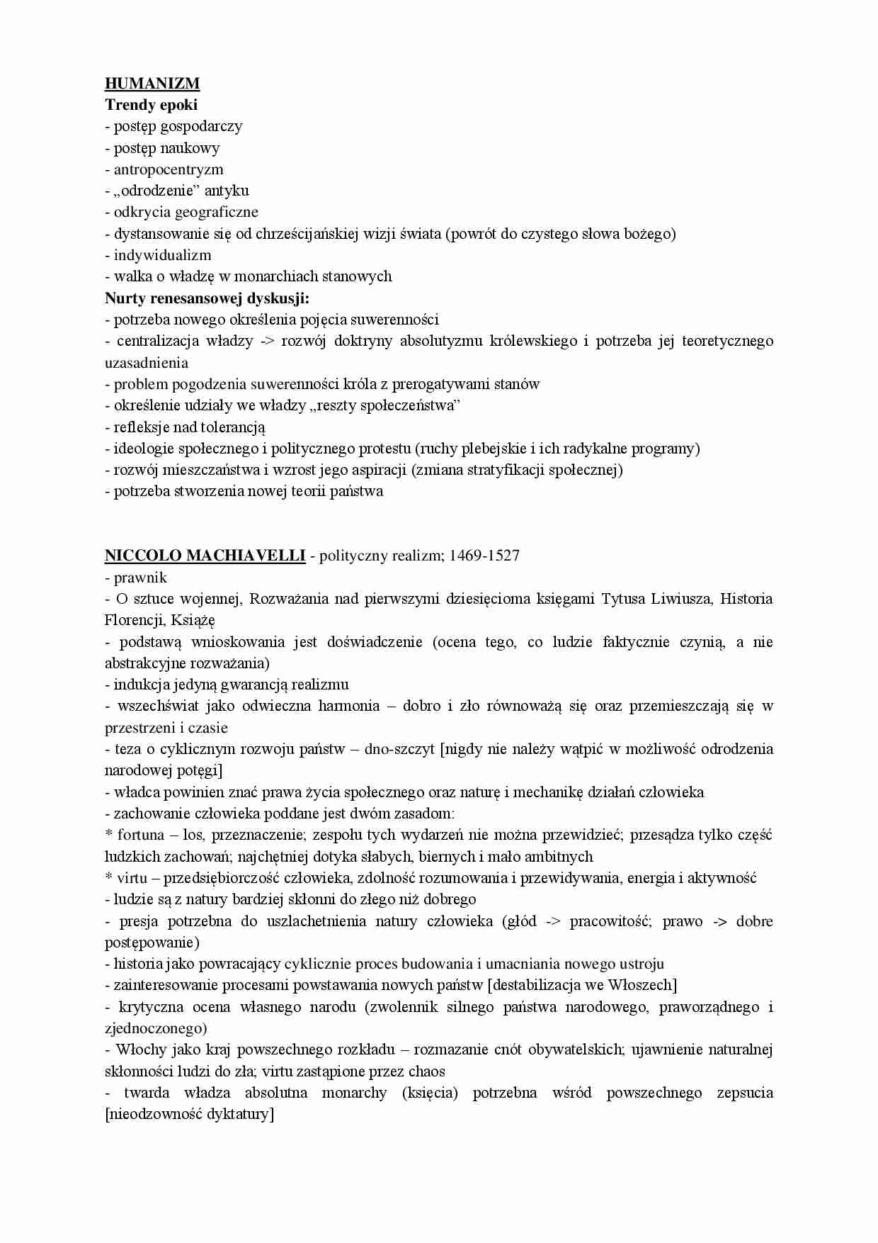 Humanizm - Nurty renesansowej dyskusji - strona 1