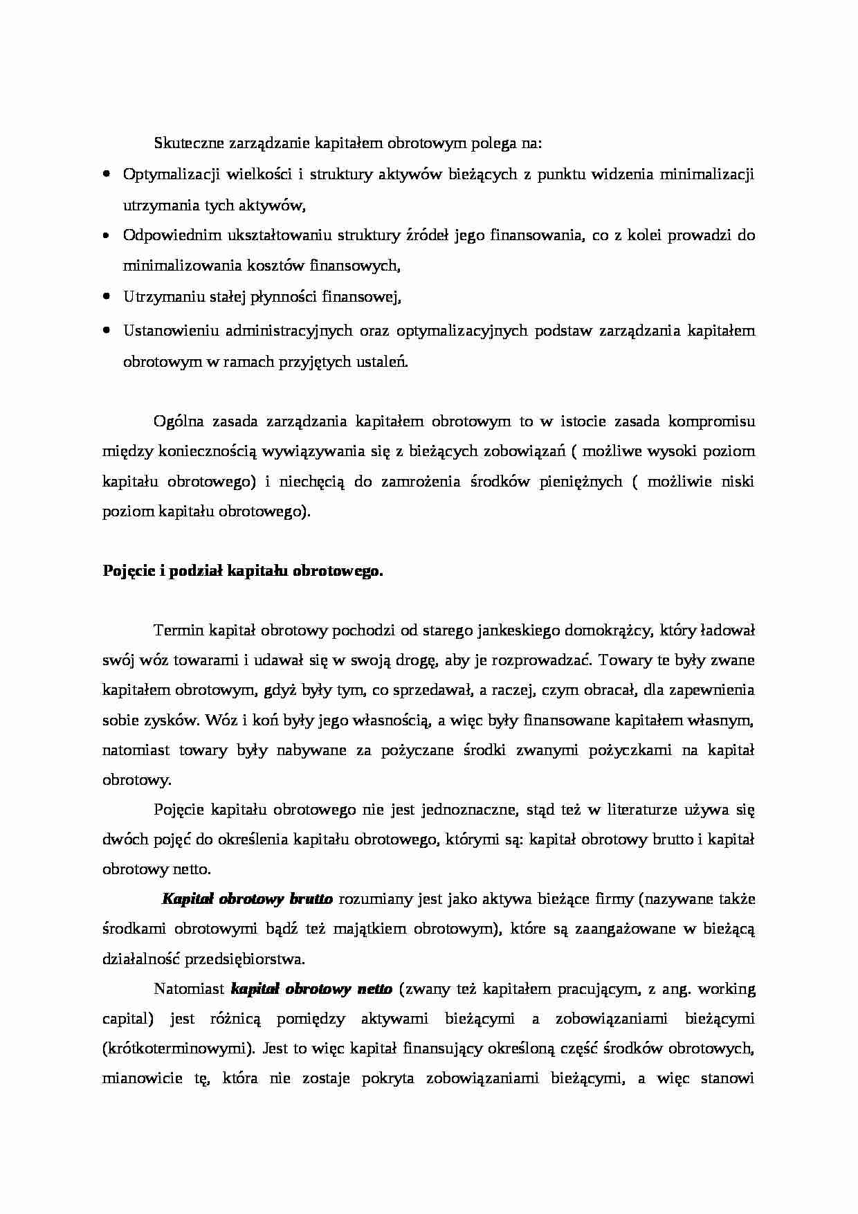 Kapitał obrotowy firmy - strona 1