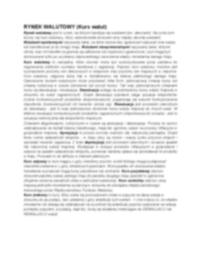 Bilans płatniczy, Rynek walutowy - strona 2
