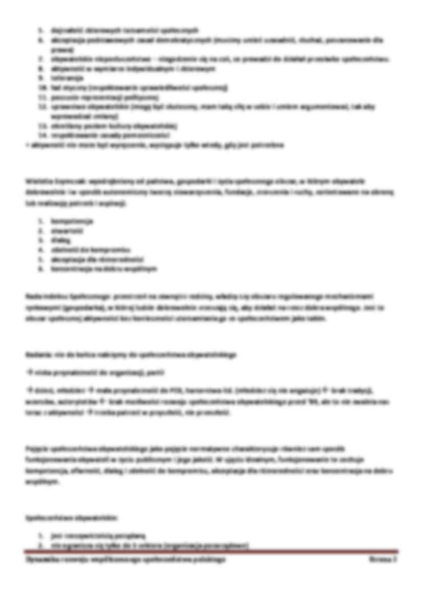 Dynamika zmiany współczesnego społeczeństwa polskiego - wykład 1-9 - strona 2