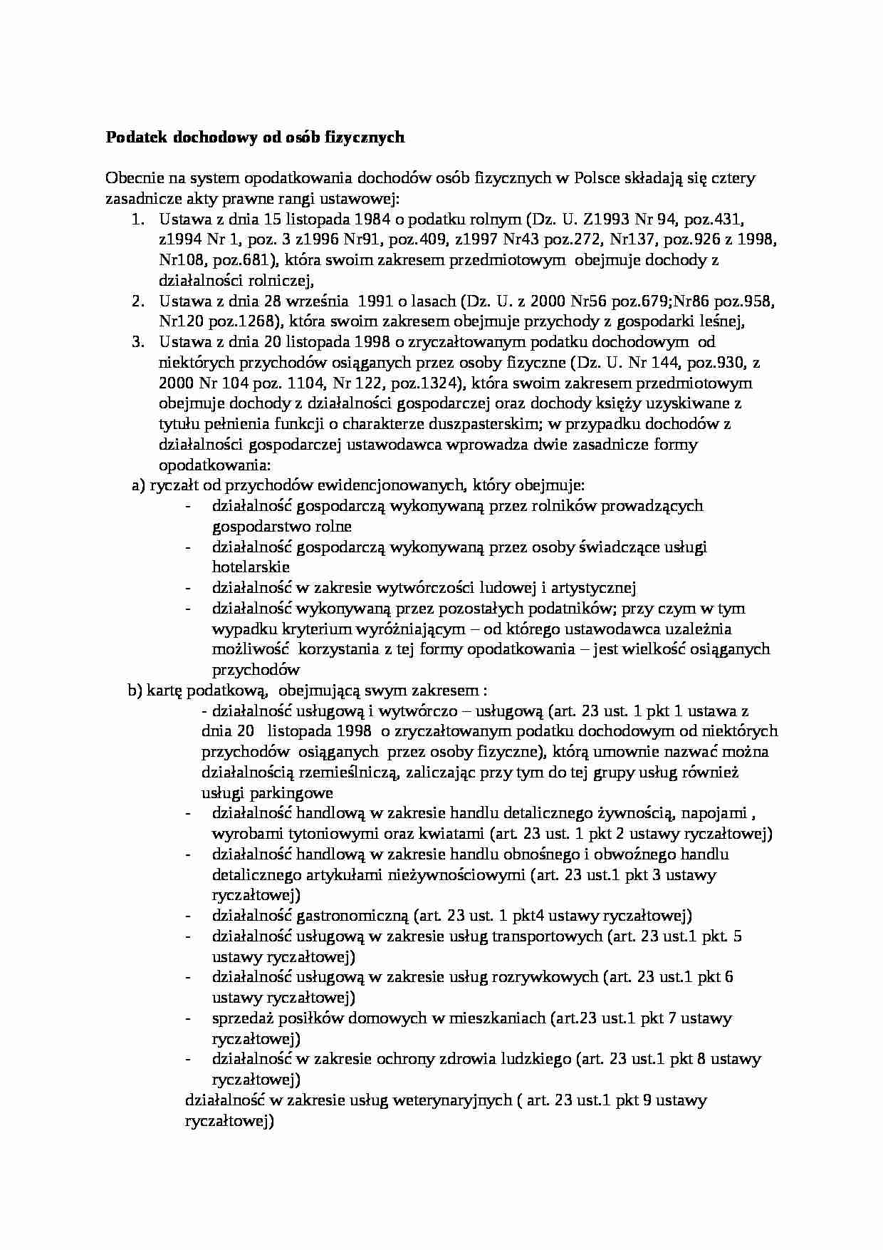 Podatek dochodowy od osób fizycznych 2 - strona 1