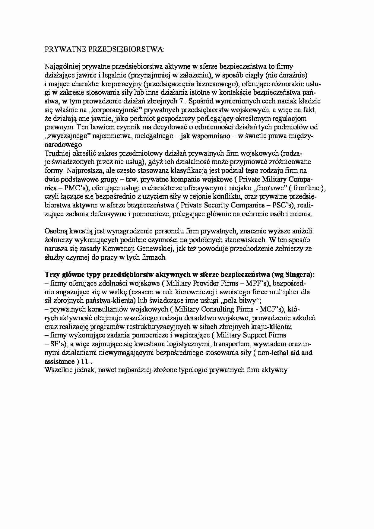 Przedsiębiorstwa w sferze bezpieczeństwa - strona 1