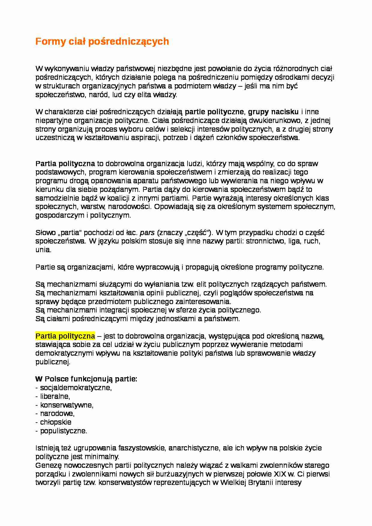 Formy ciał pośredniczących - strona 1