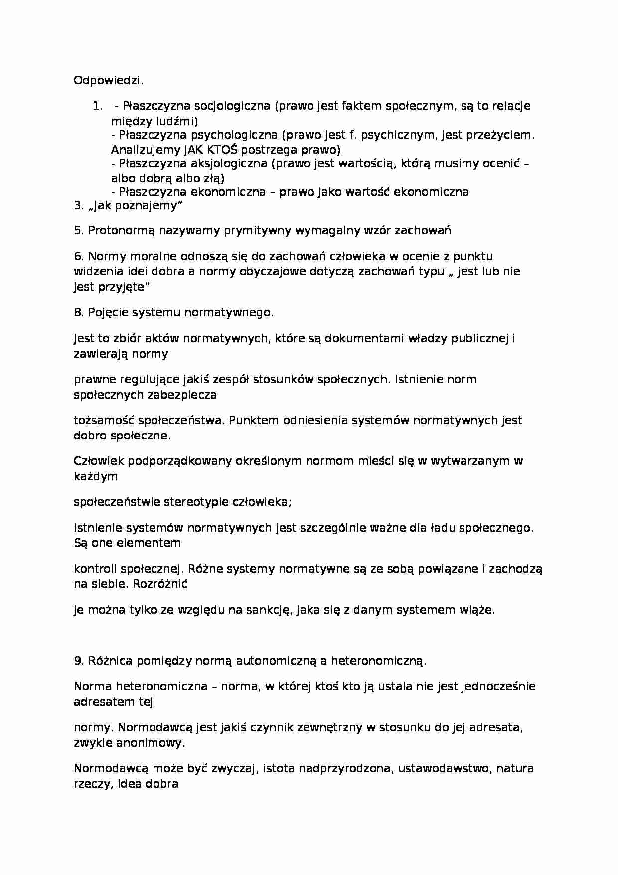 Odpowiedzi - sprawdzian treningowy - strona 1