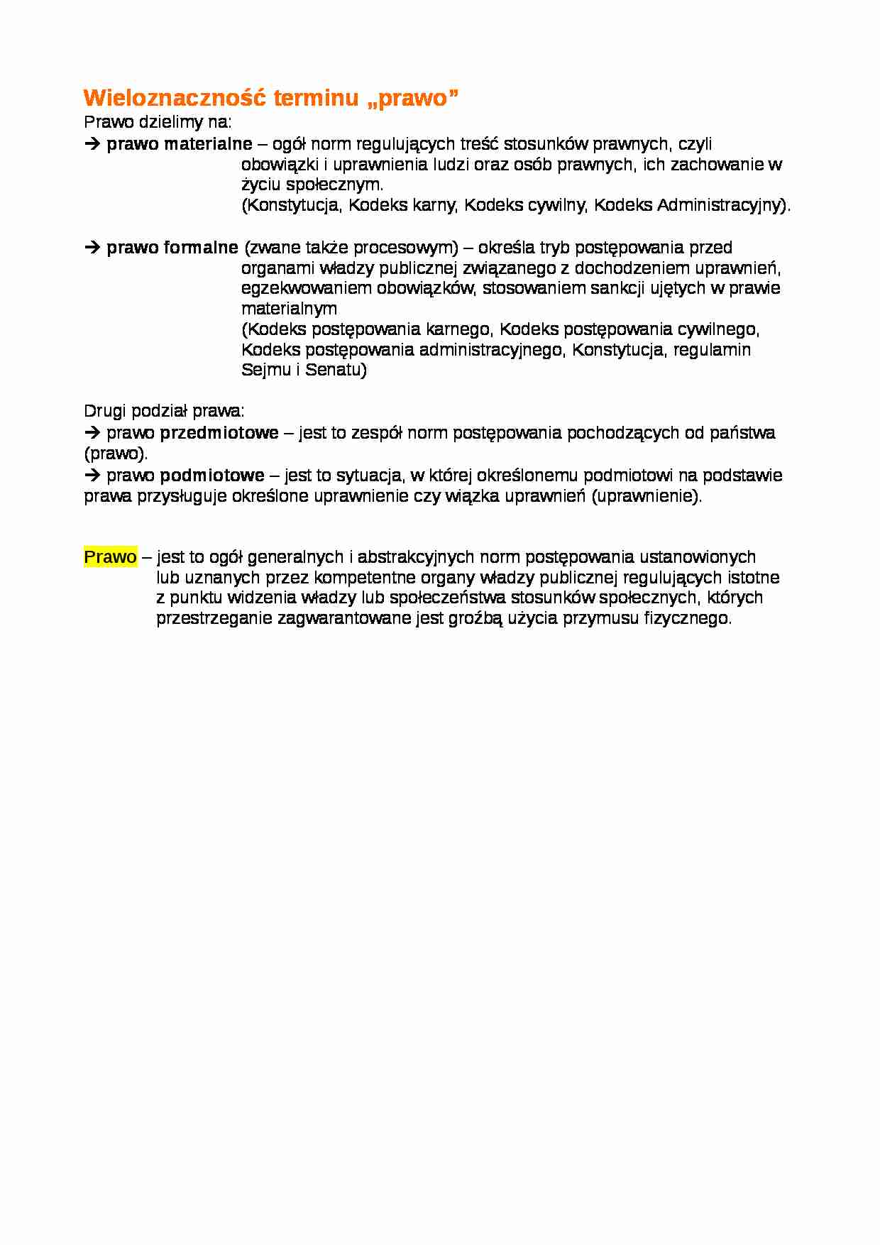 Wieloznaczność terminu 