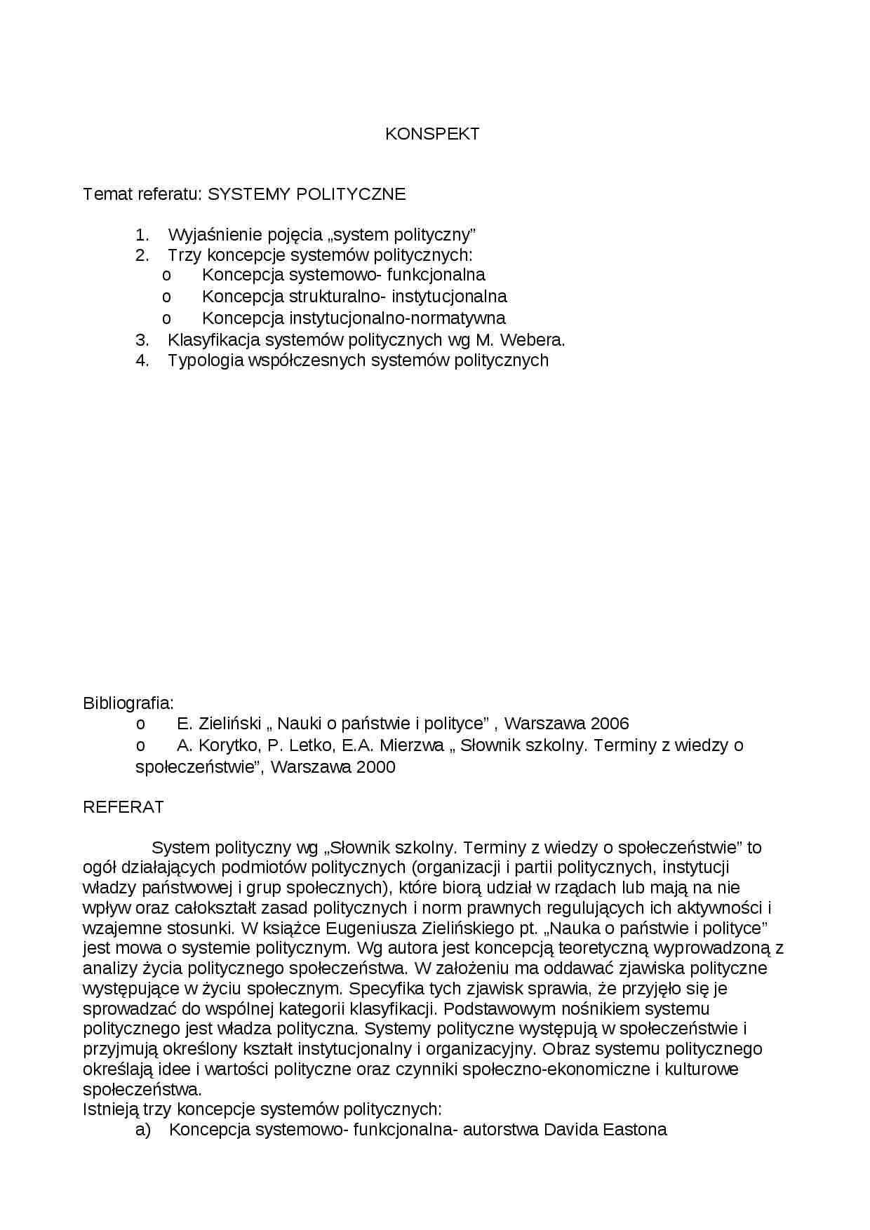 Systemy polityczne - strona 1