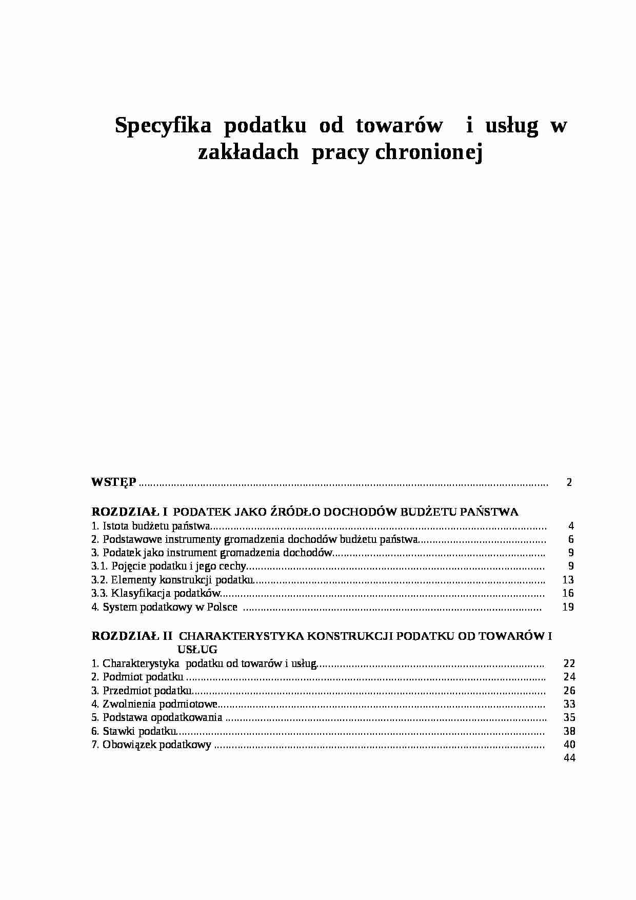 Podatki z zakładu pracy chronionej - strona 1