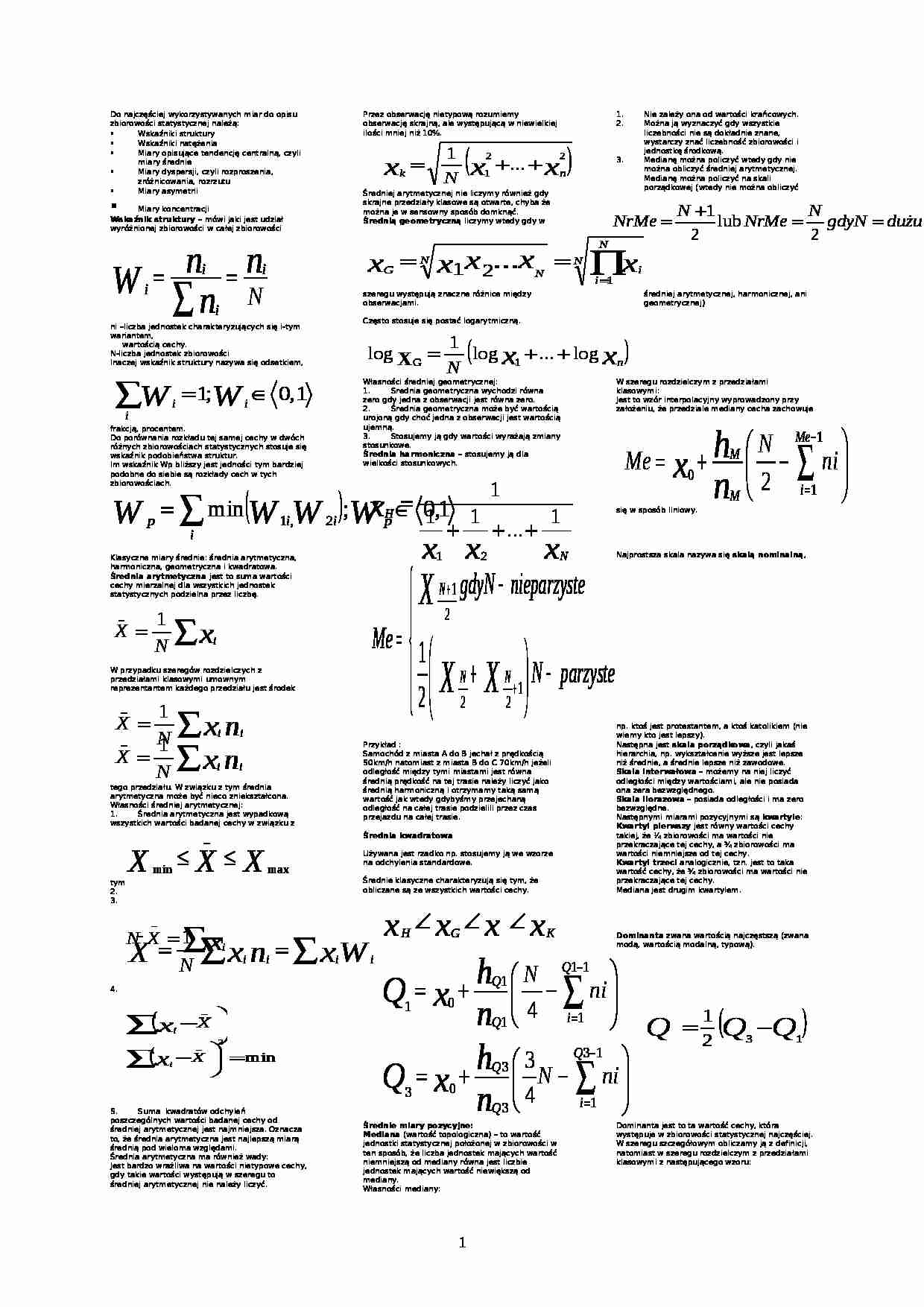 Statystyka opisowa i ekonomiczna - strona 1