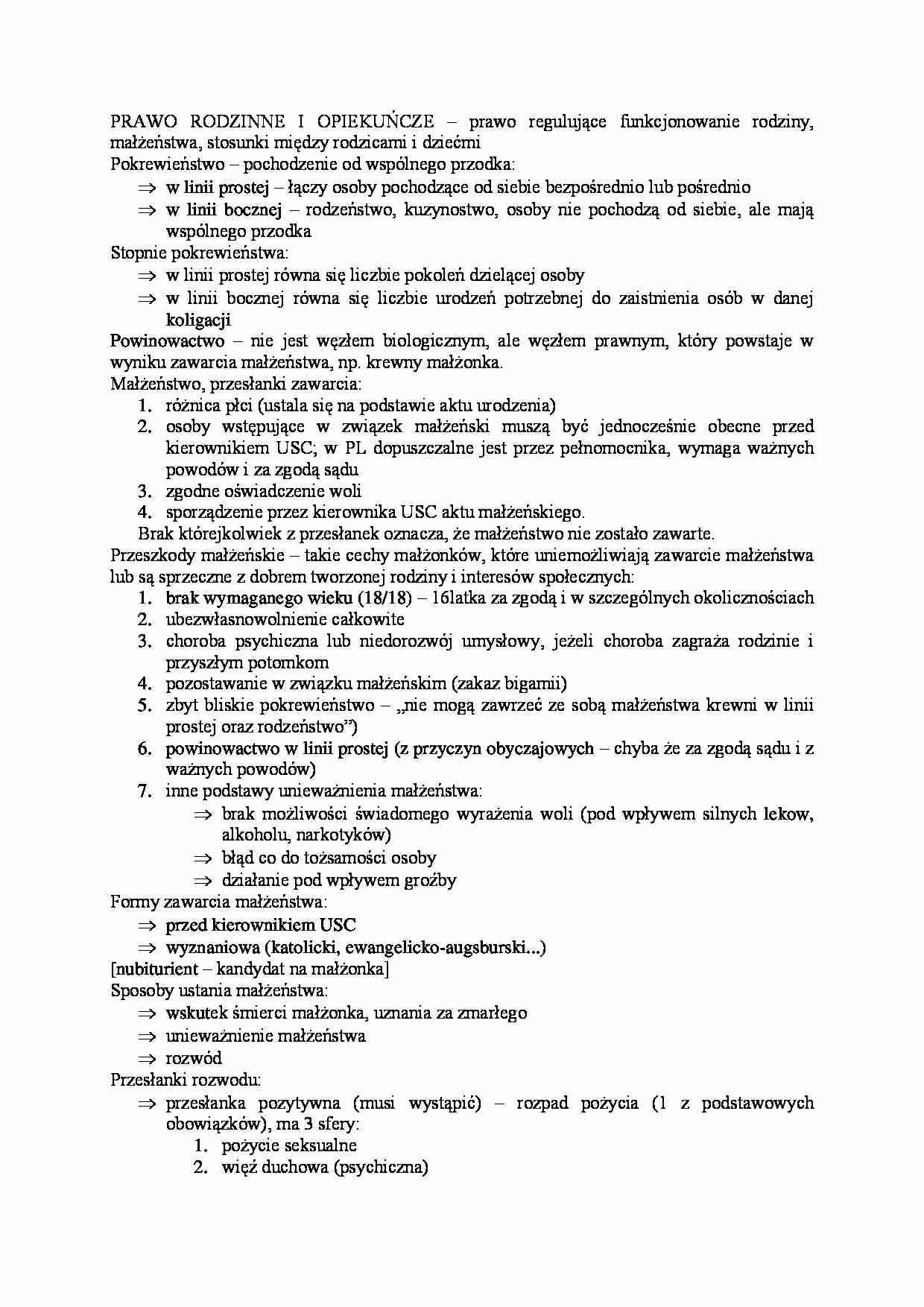 prawo rodzinne i opiekuńcze - strona 1