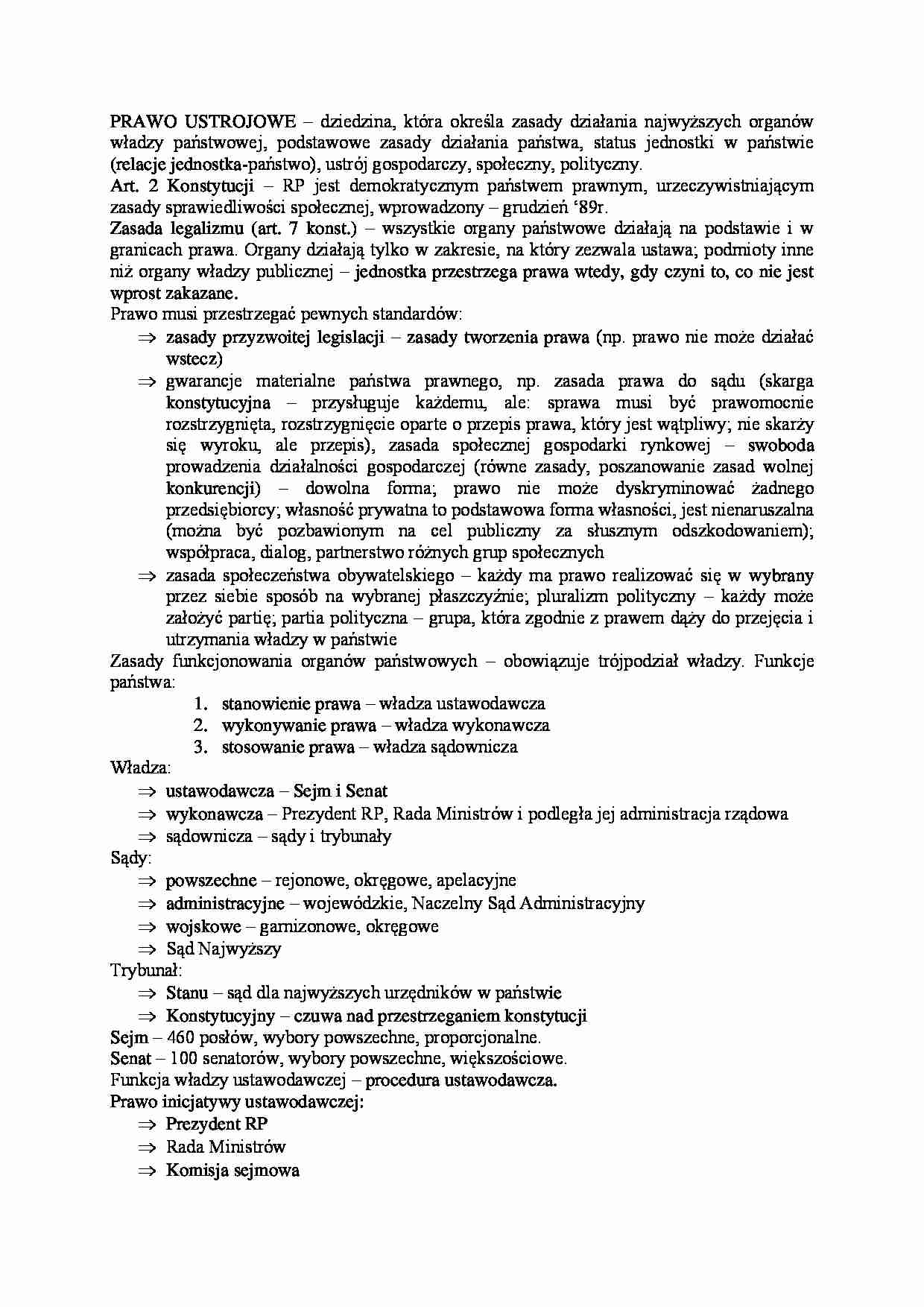 Prawo ustrojowe - strona 1