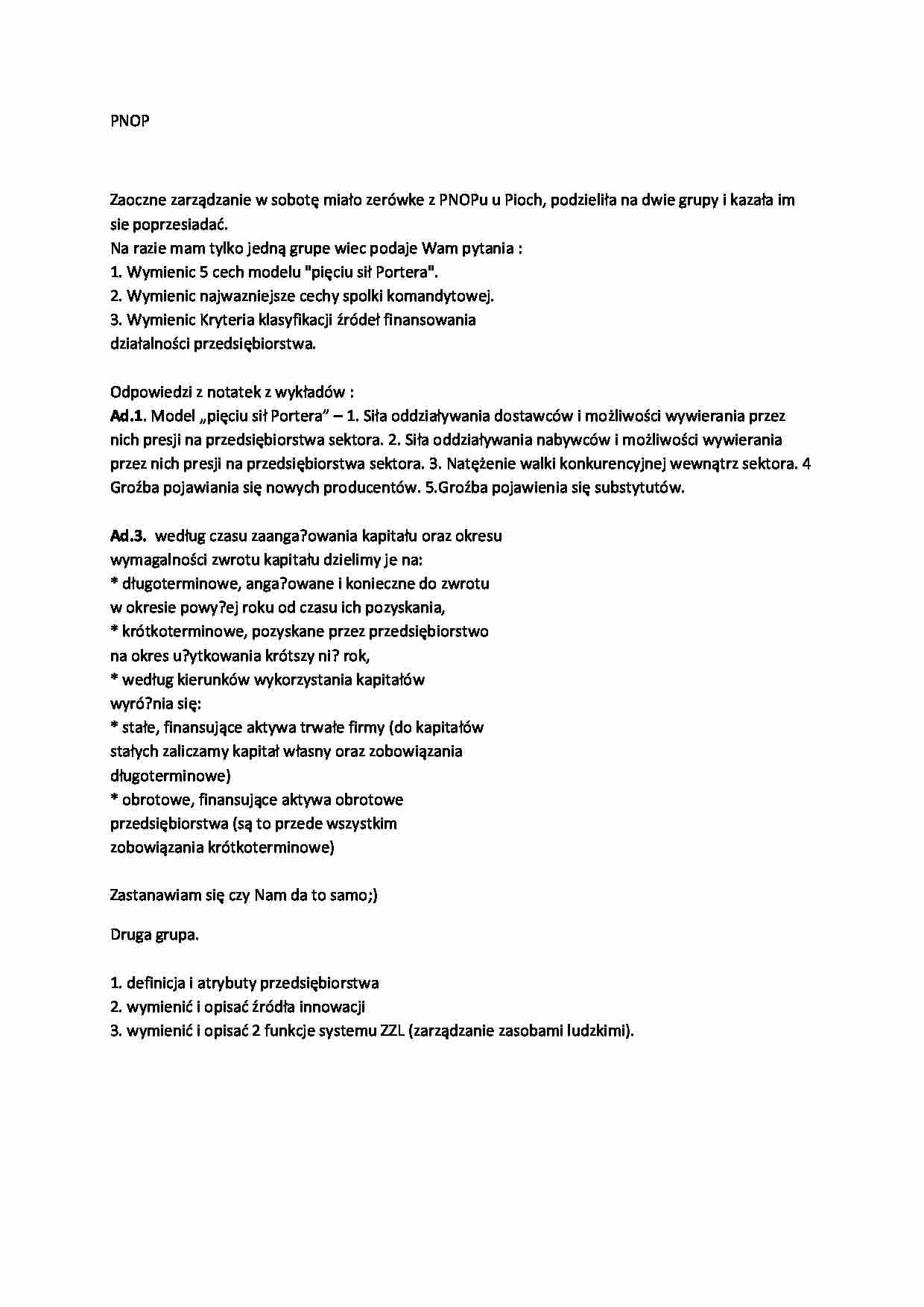 Pytania z egzaminu zerówkowego z przedsiębiorczości - strona 1