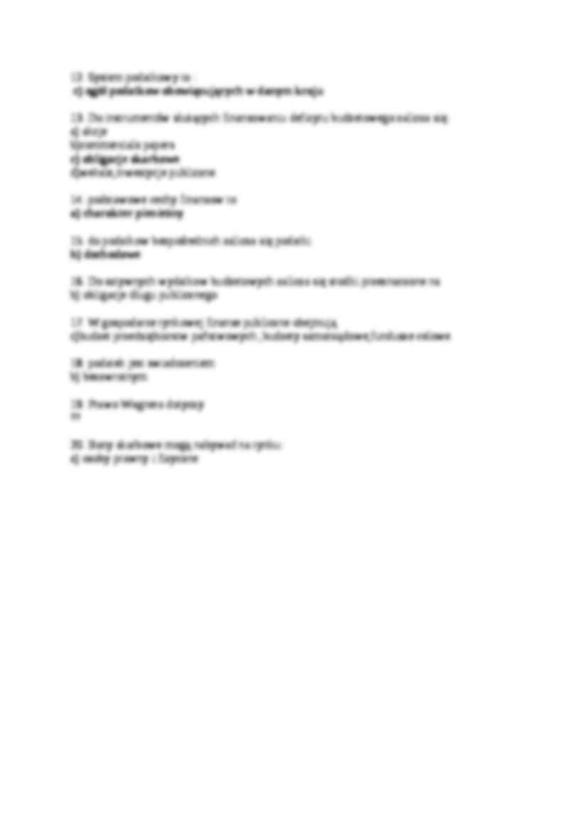 Test z finansów publicznych - strona 2