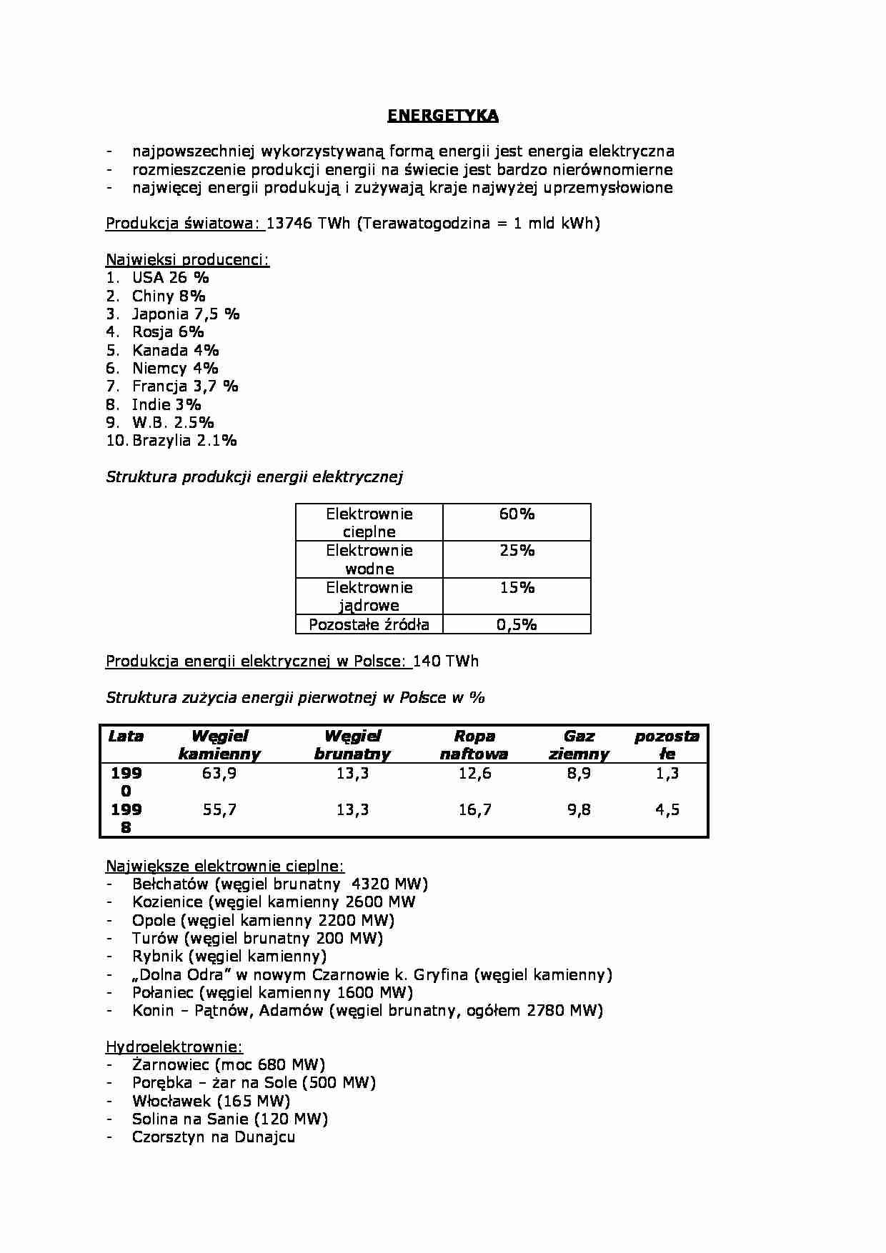 ENERGETYKA - strona 1