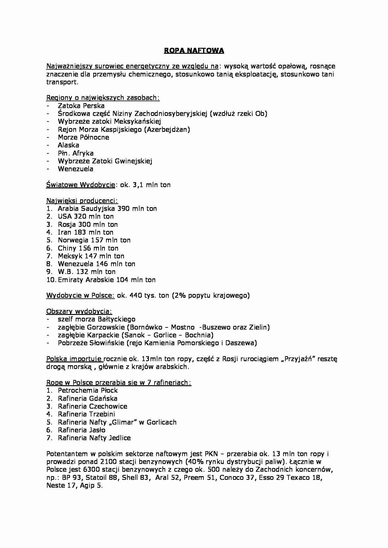 ROPA NAFTOWA - strona 1