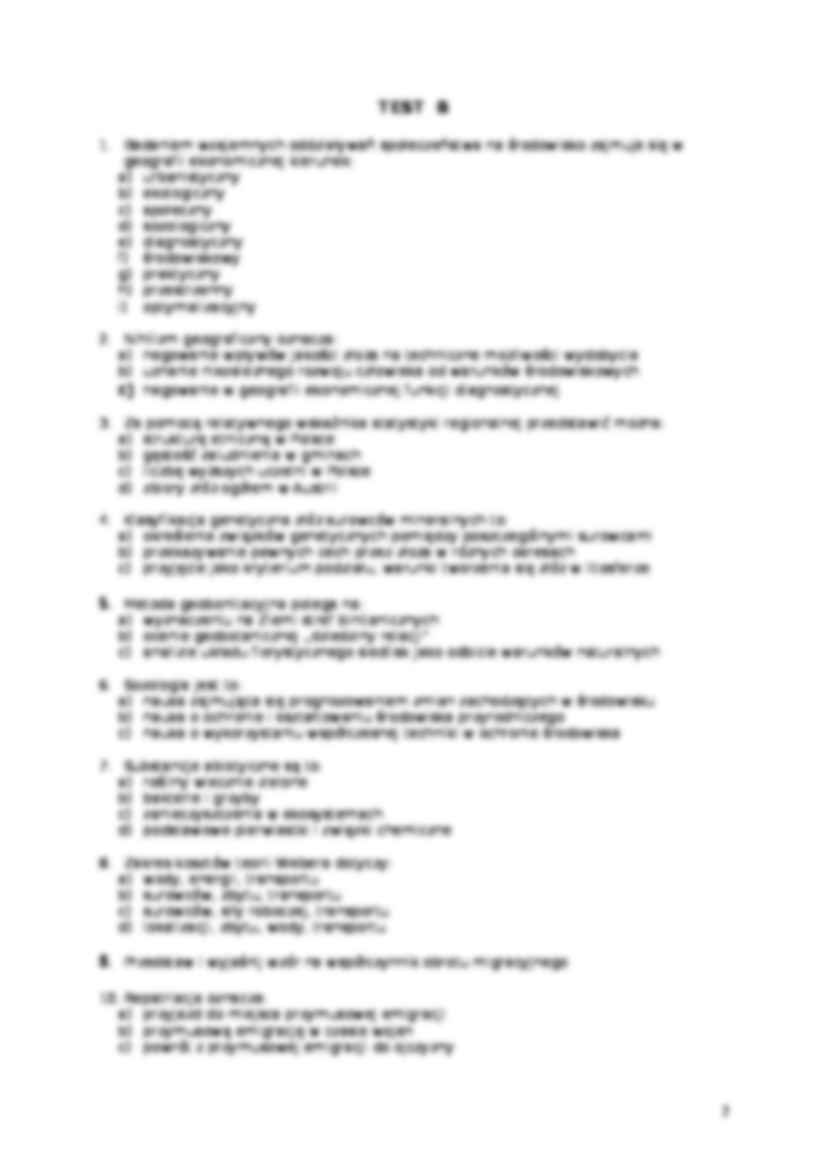 Test A-D z geografii gospodarczej - strona 2