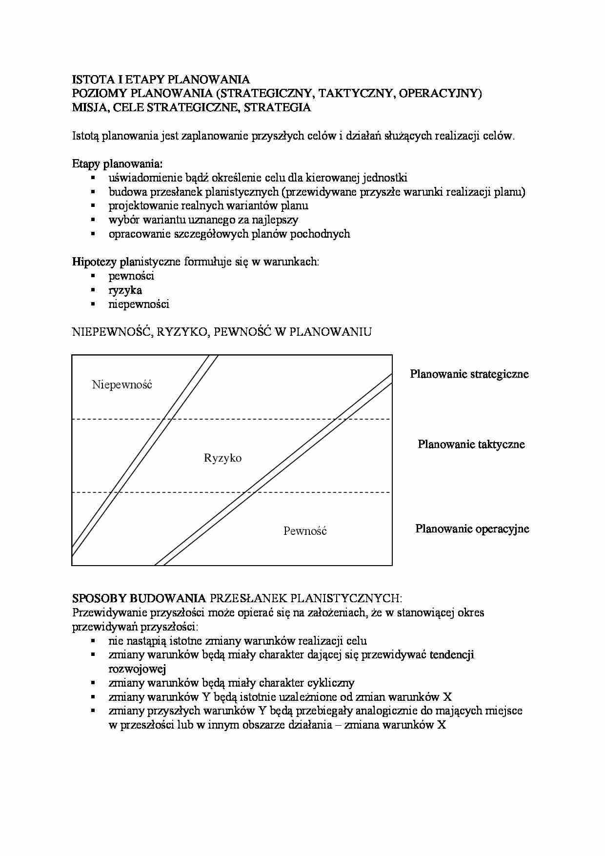 ISTOTA I ETAPY PLANOWANIA - strona 1