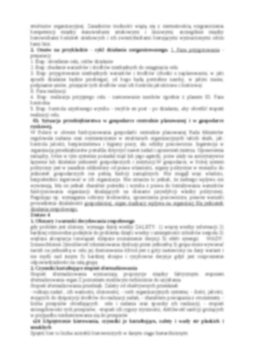 pytania otwarte na egzamin z zarządzania - Organizacja formalna - strona 3