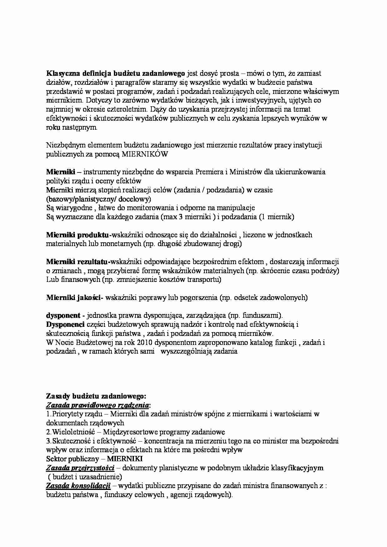 Budżet państwa - klasyczna definicja - strona 1