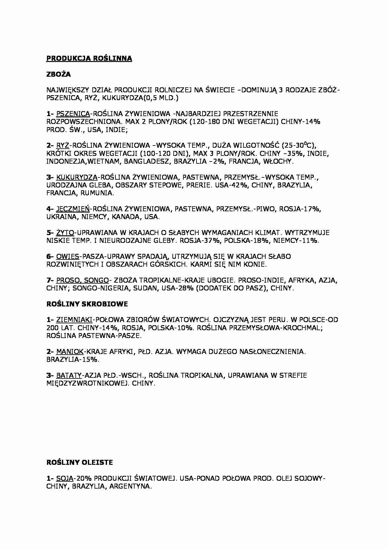 PRODUKCJA ROŚLINNA - strona 1