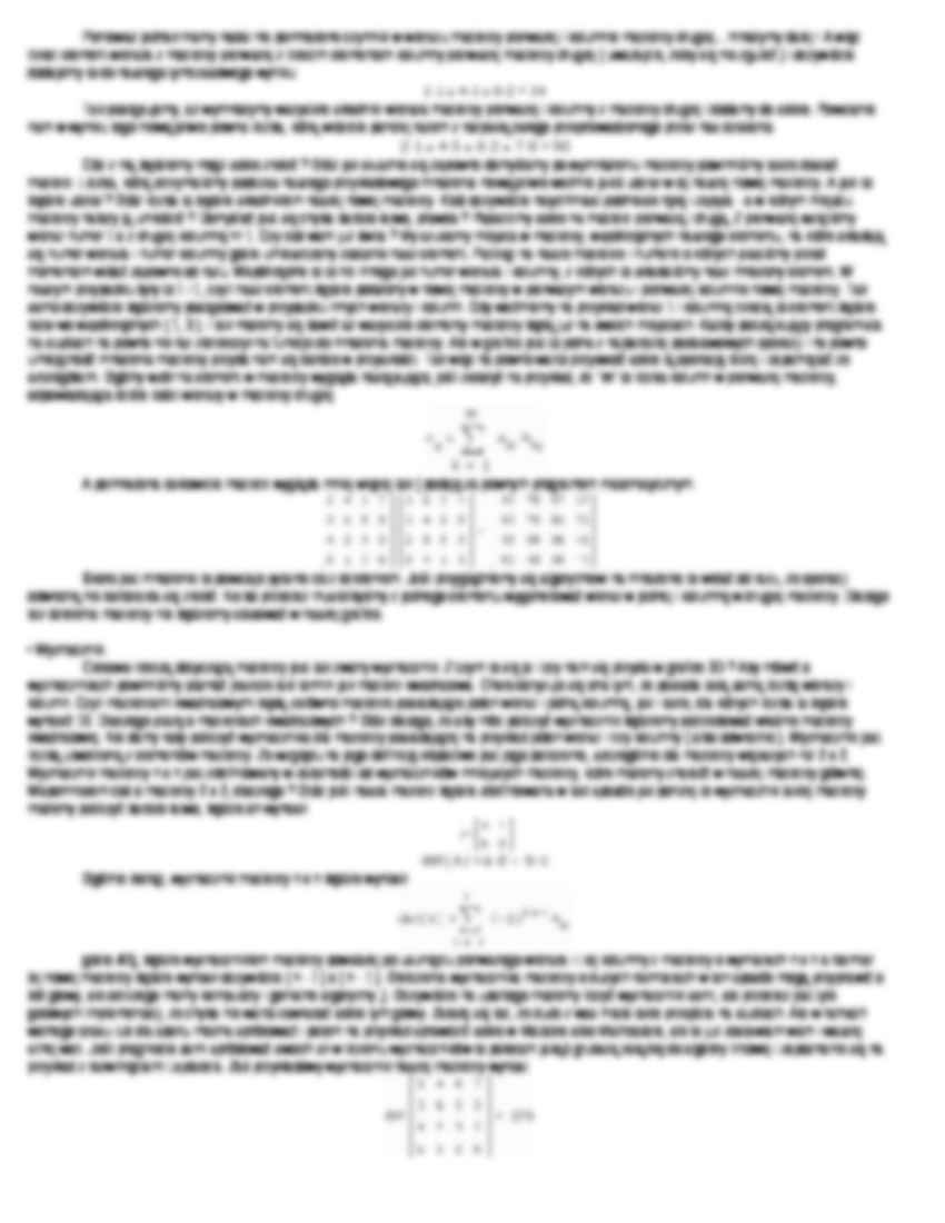 Macierze - Wyznacznik - strona 2