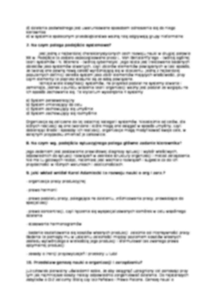 Podstawy zarządzania - pytania i odpowiedzi cz. 4 - strona 2