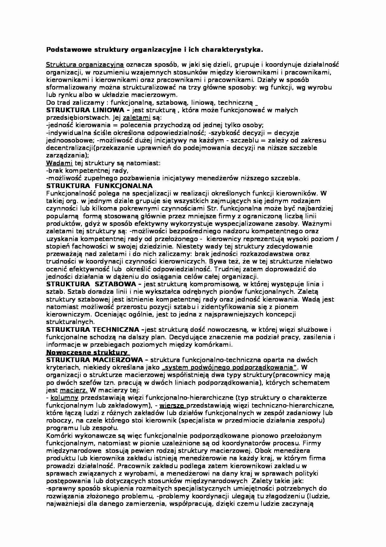 Struktury ogranizacyjne - strona 1