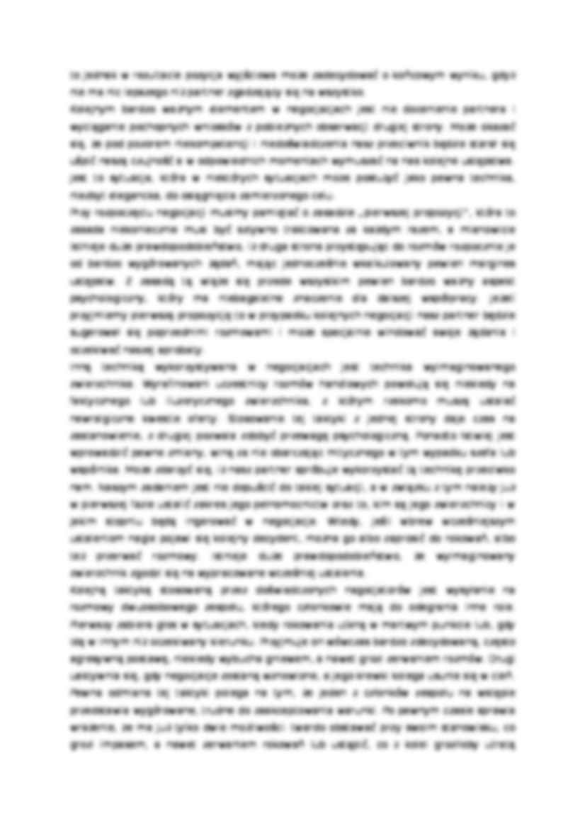Techniki wywierania wplywu na ludzi w negocjacjach  - strona 2