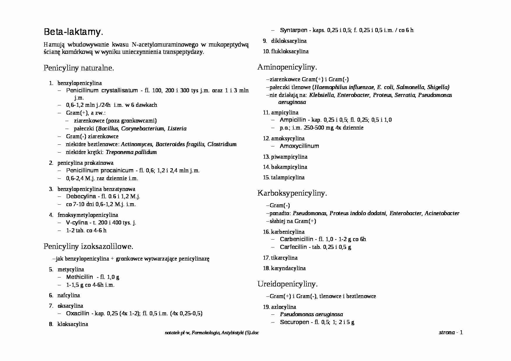 Antybiotyki (5) - strona 1