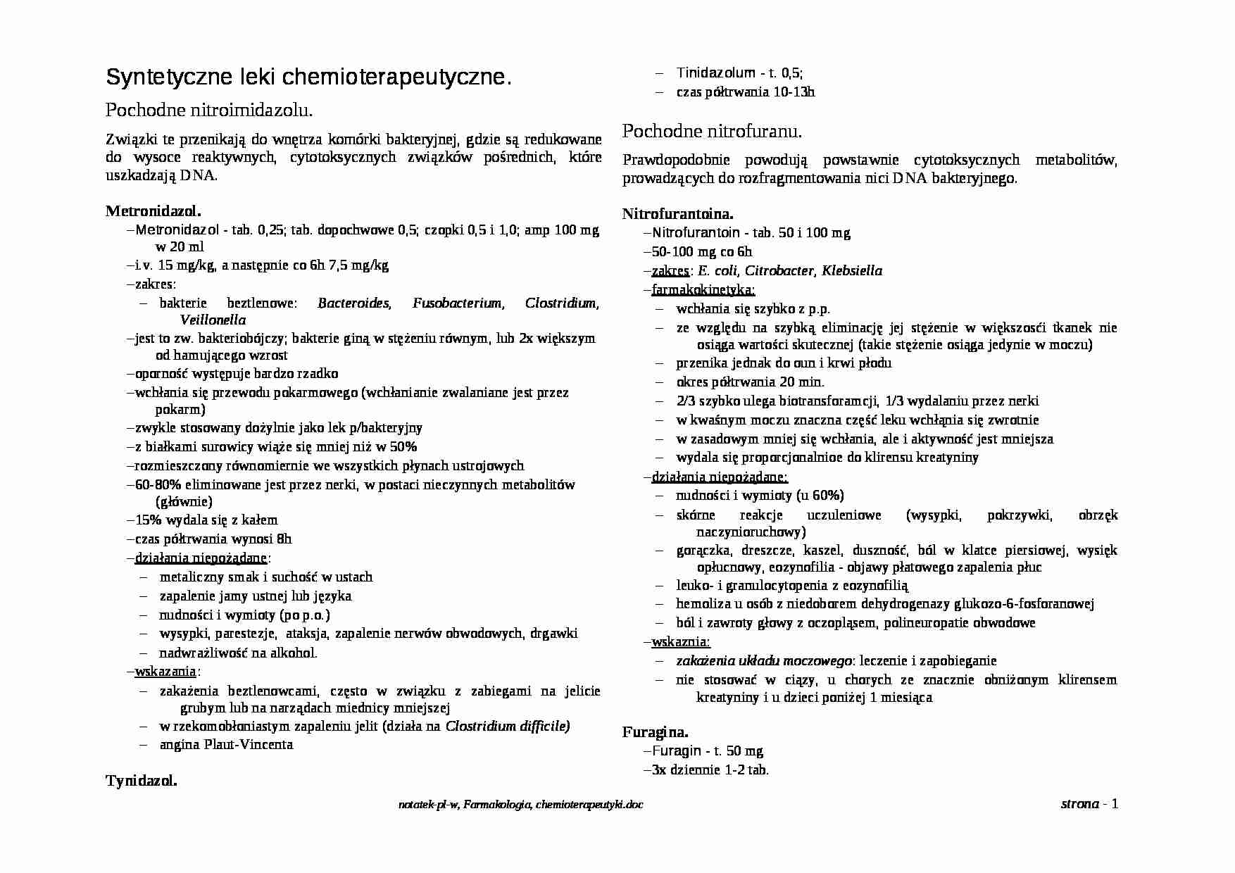 chemioterapeutyki - strona 1