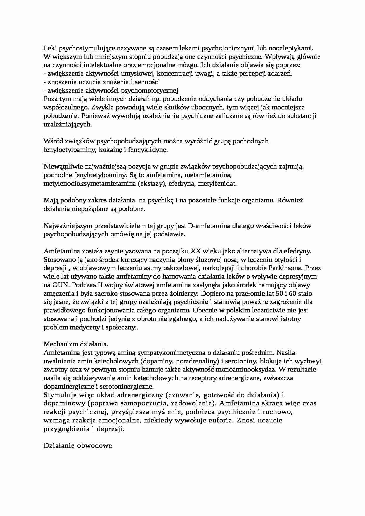 Leki psychostymulujące - strona 1