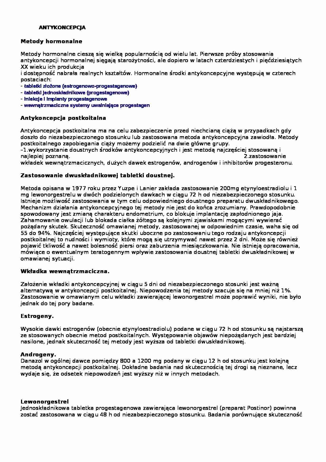 Antykoncepcja - Metoda termiczna - strona 1