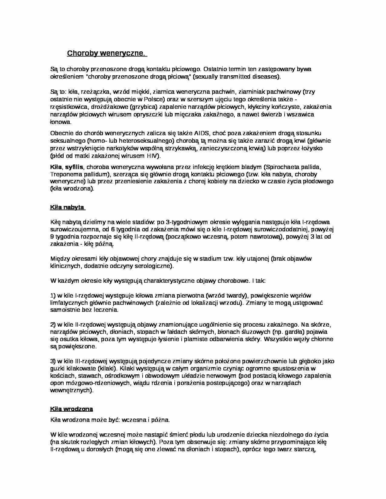 Choroby weneryczne - strona 1