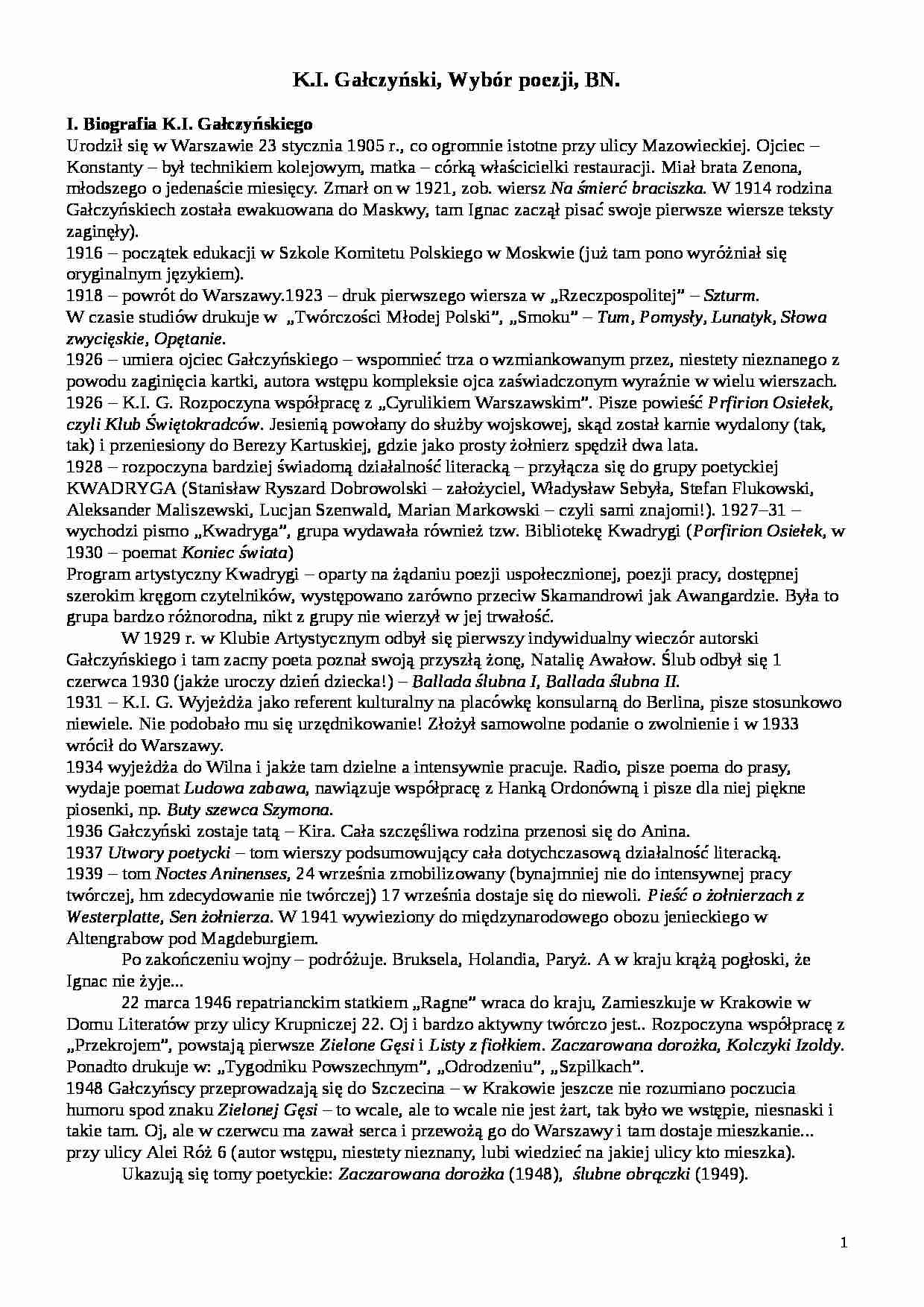 Gałczyński wybór poezji - strona 1