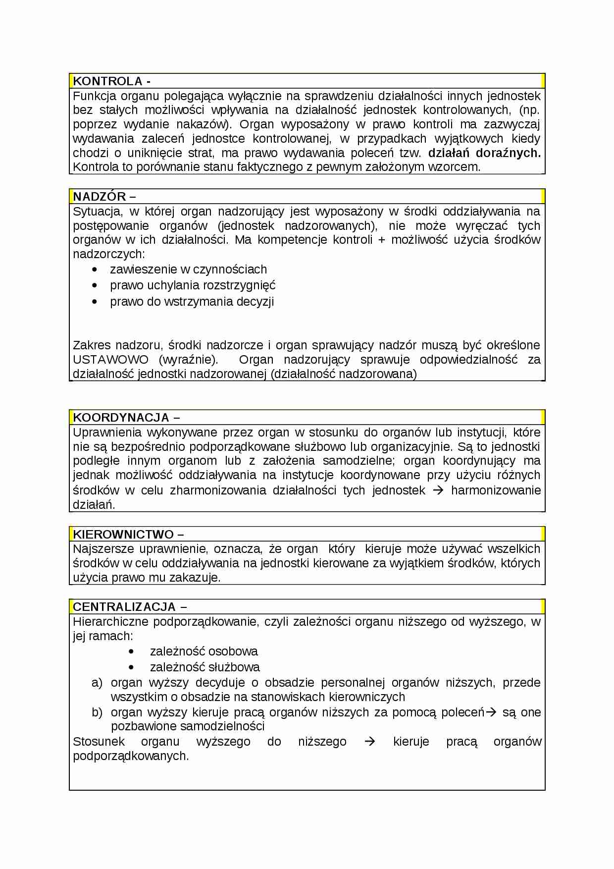 Organy Administracji Publicznej - Kontrola - strona 1