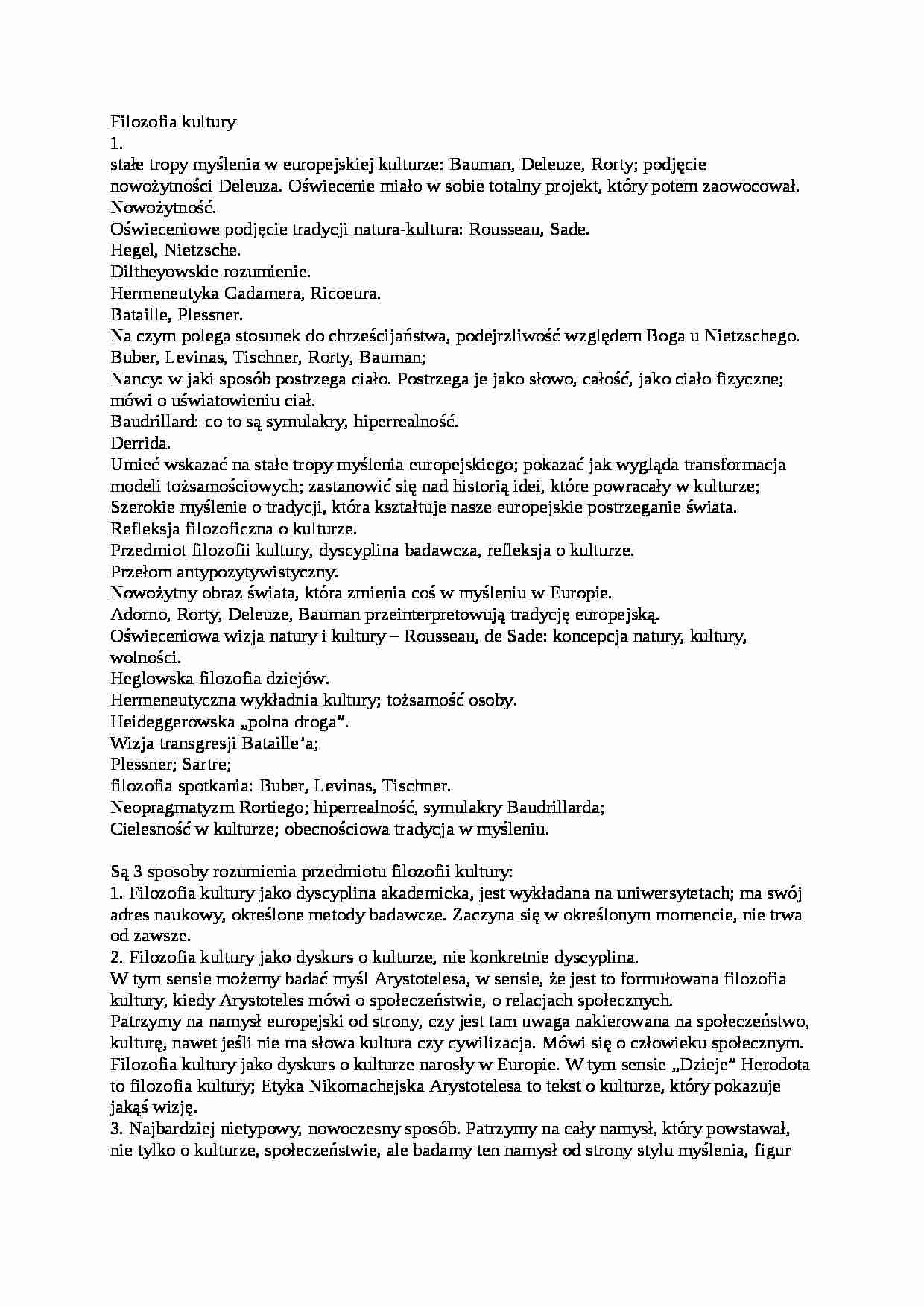 Filozofia kultury - strona 1