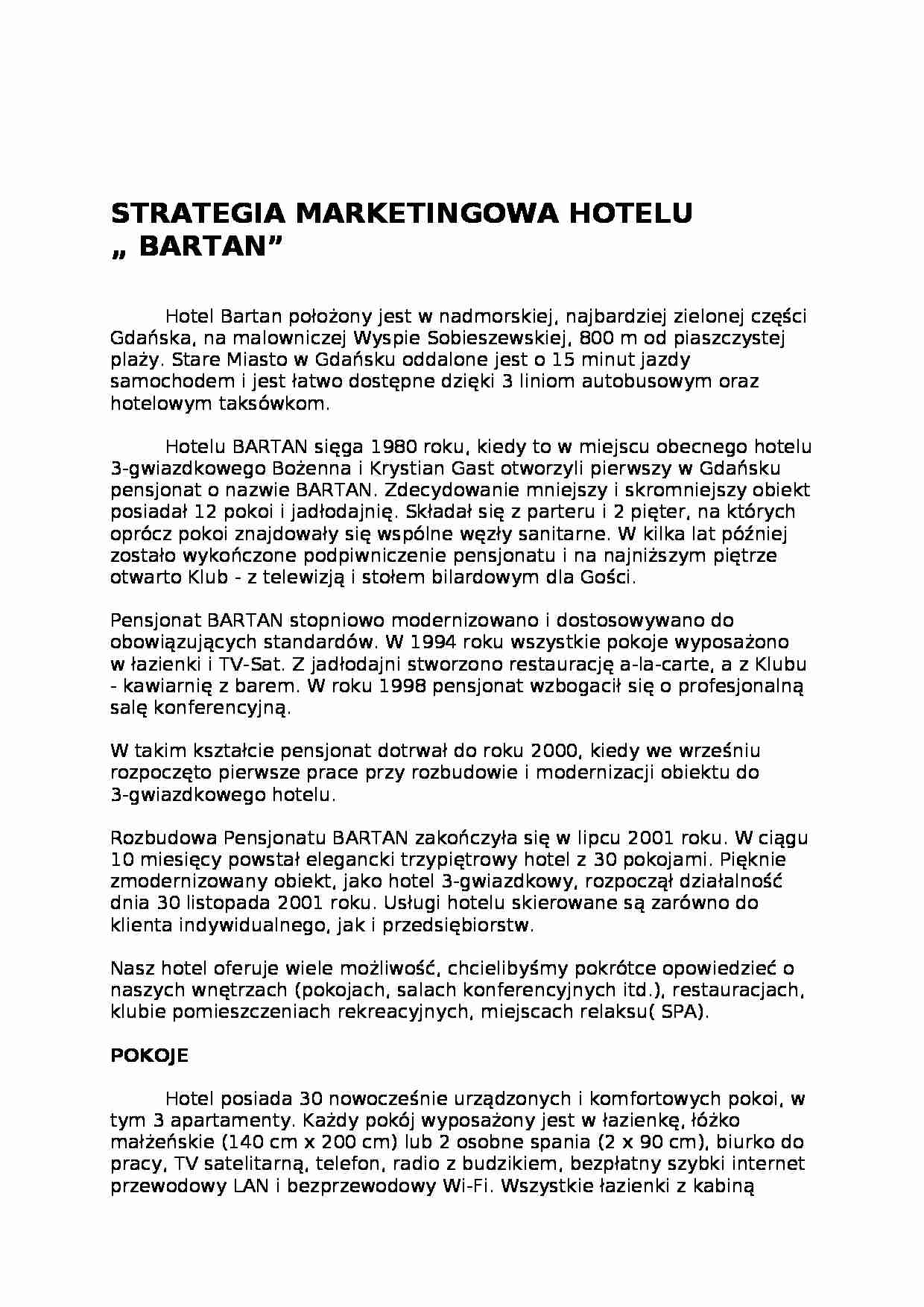 Strategie marketingowe hotelu 