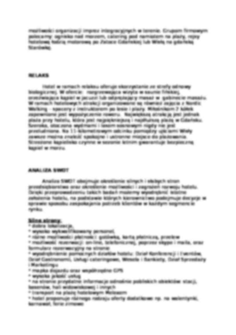 Strategie marketingowe hotelu 