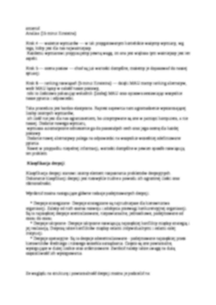 Proces podejmowania decyzji - Model jednoosobowego aktora - strona 2