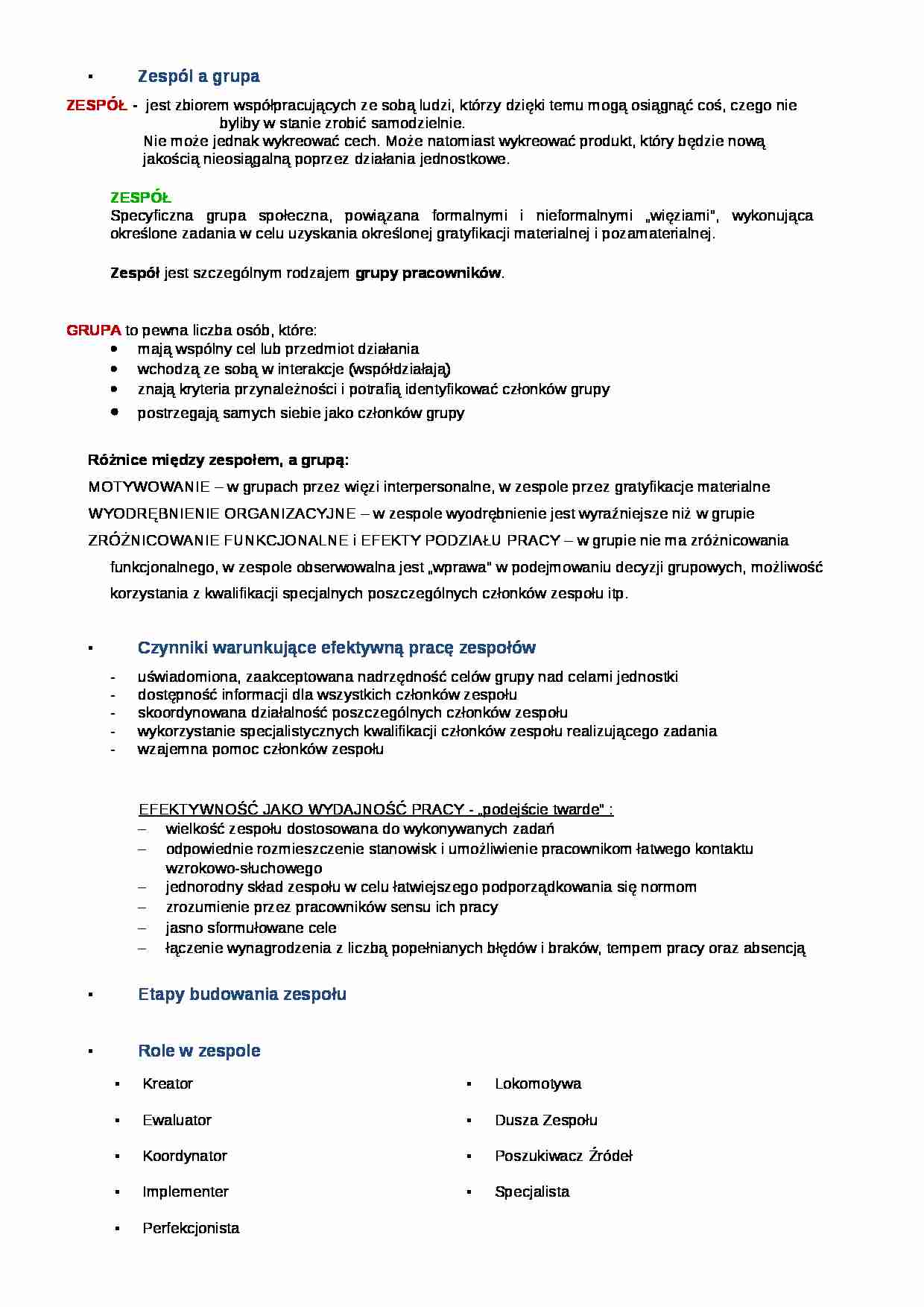 Praca w grupie - efektywność - strona 1