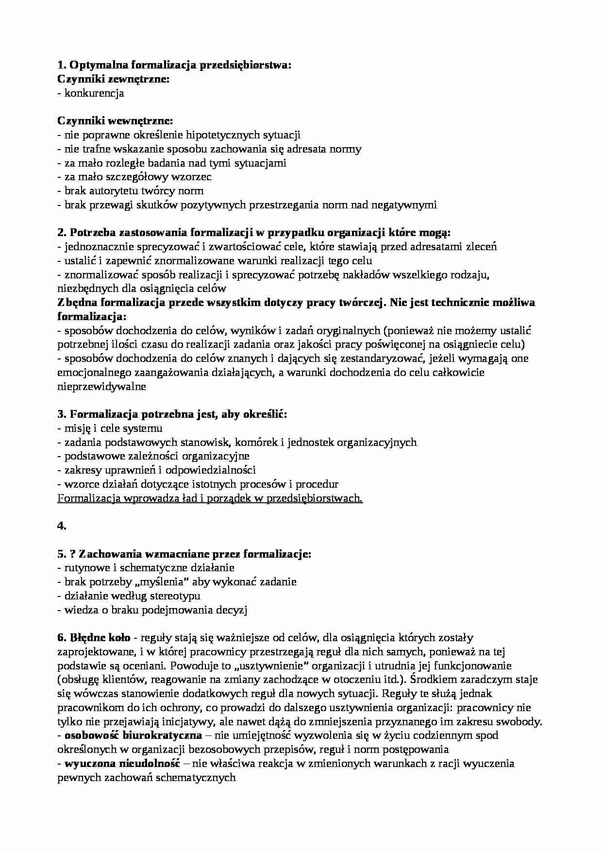 Optymalna formalizacja przedsiębiostrwa  - strona 1