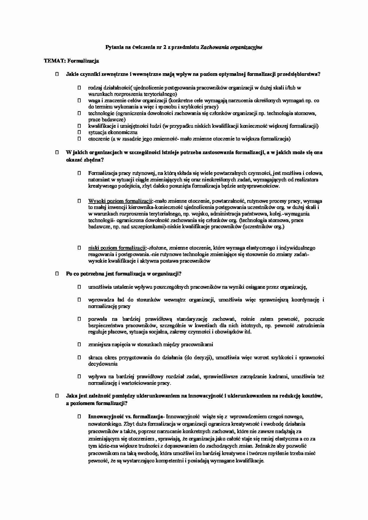 Formalizacja - ćwiczenie 2 - strona 1