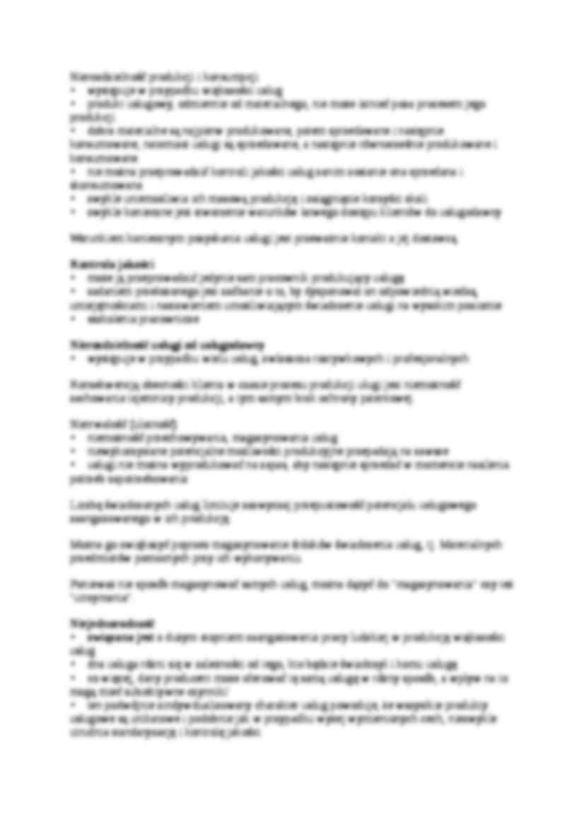 Istota i szczególne cechy usług - strona 3