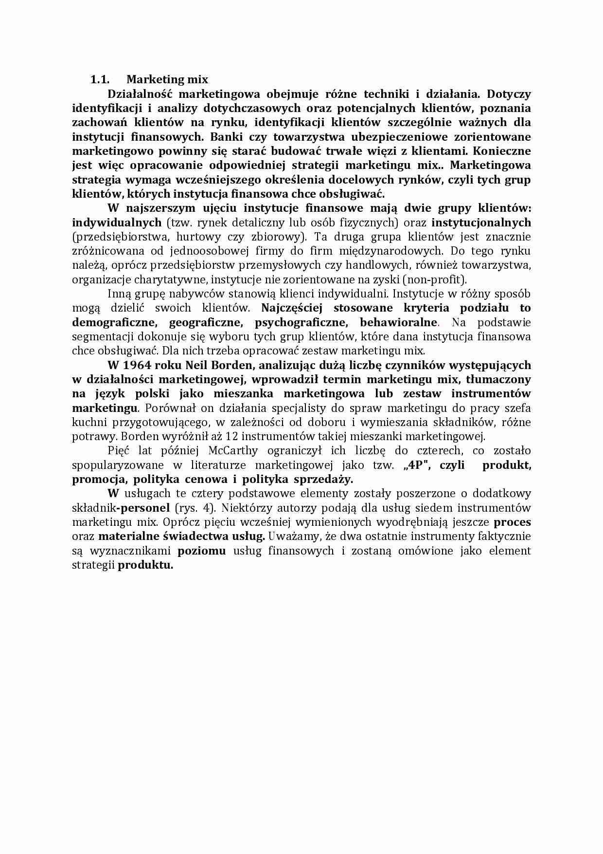 Marketing mix - elementy i właściwości  - strona 1