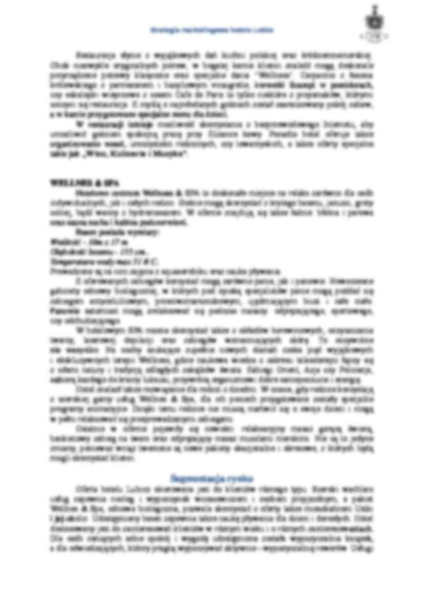 Strategie marketingowe na rynku turystycznym - projekt  - strona 3