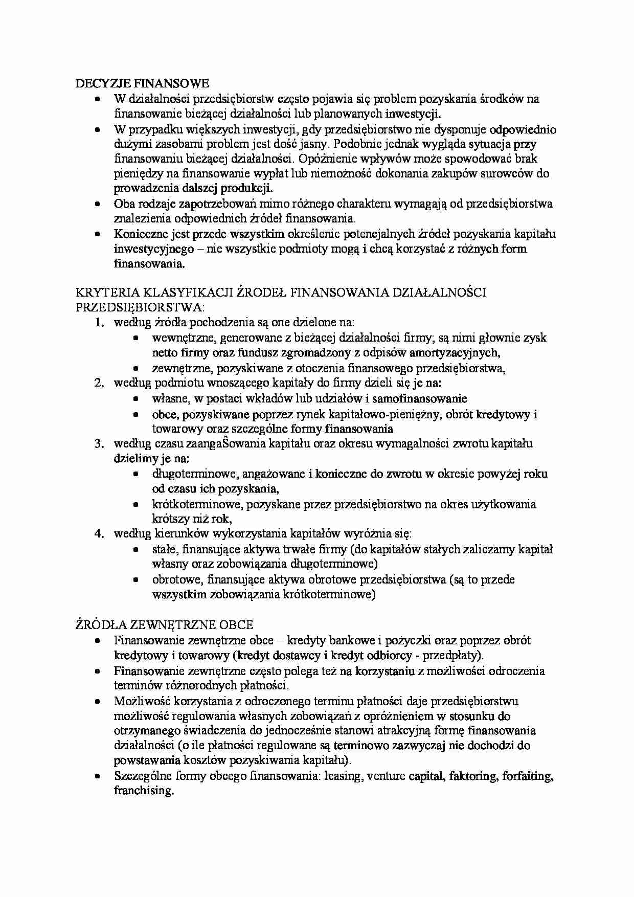 Rodzaje finansowania przedsiębiorstwa - strona 1
