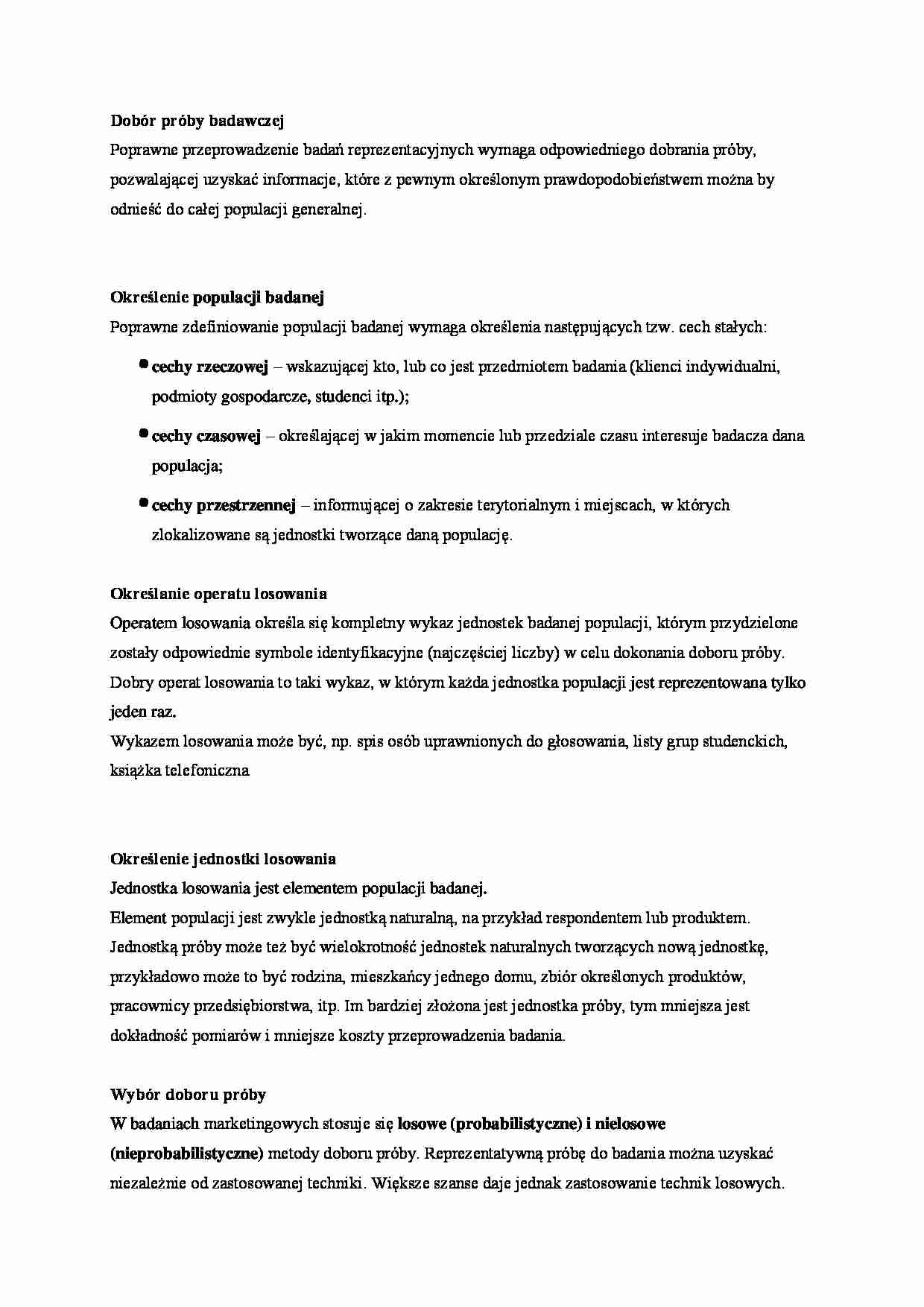 Dobór próby badawczej - strona 1