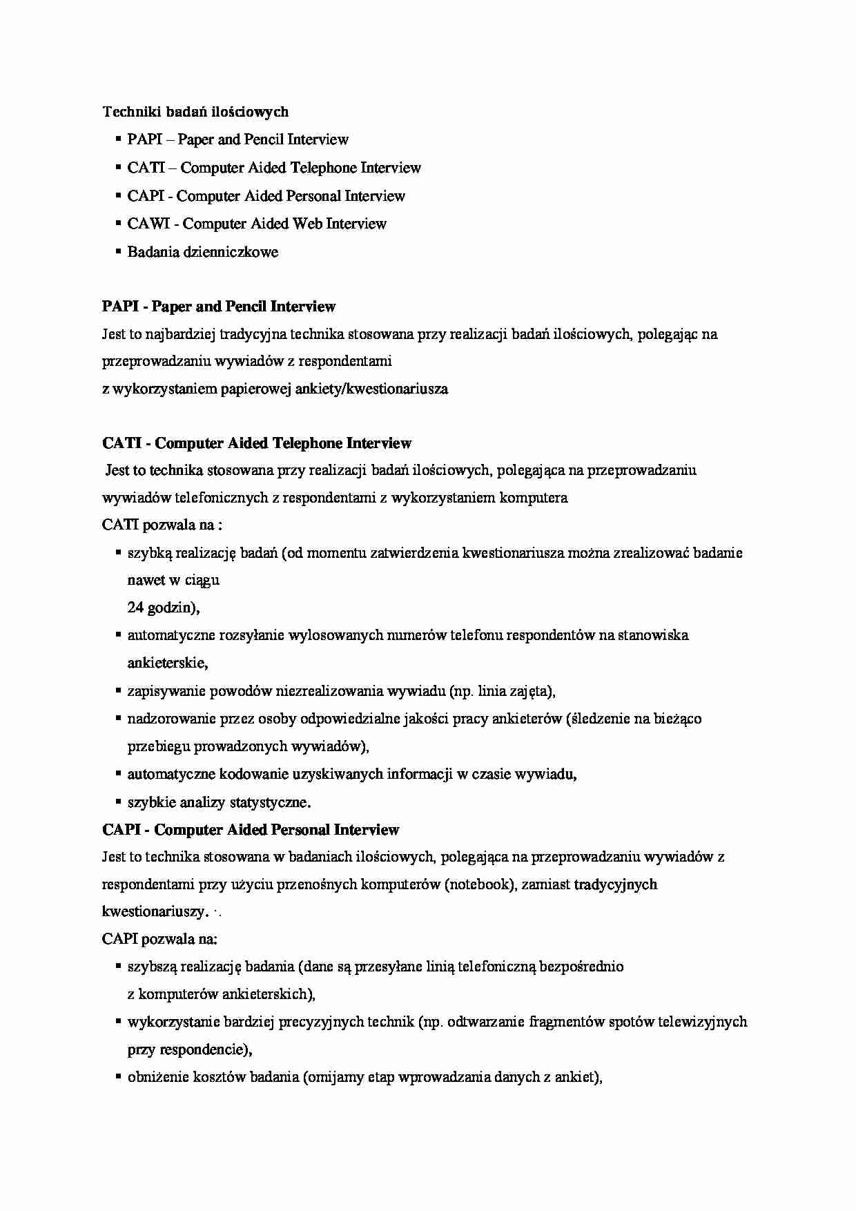 Techniki badań ilościowych - strona 1