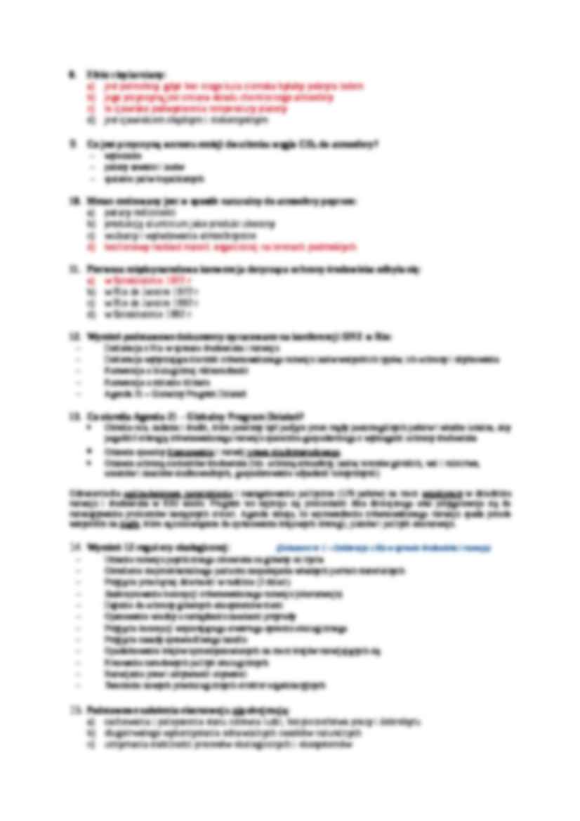 Ochrona środowiska - test na zaliczenie - strona 2