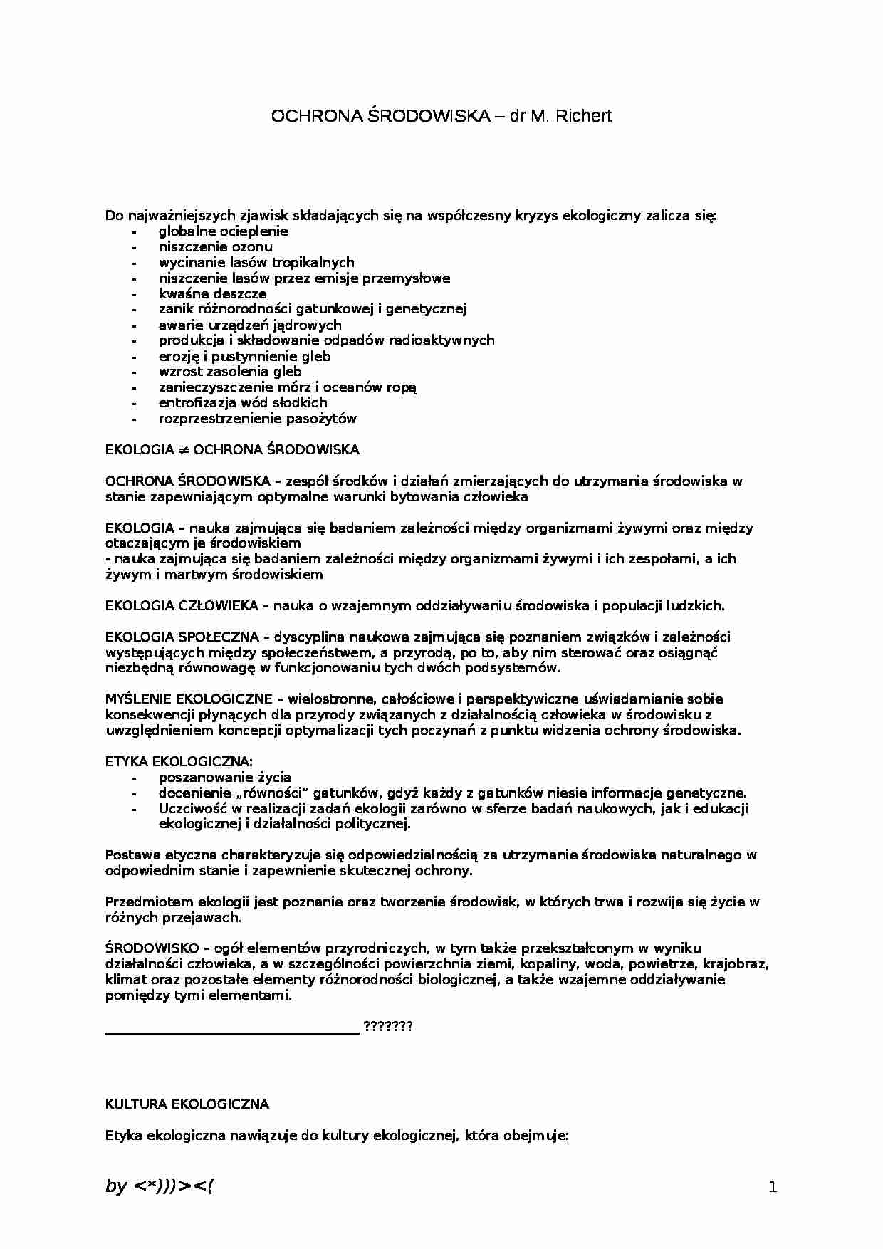 Wprowadzenie do tematu o ochronie środowiska - strona 1