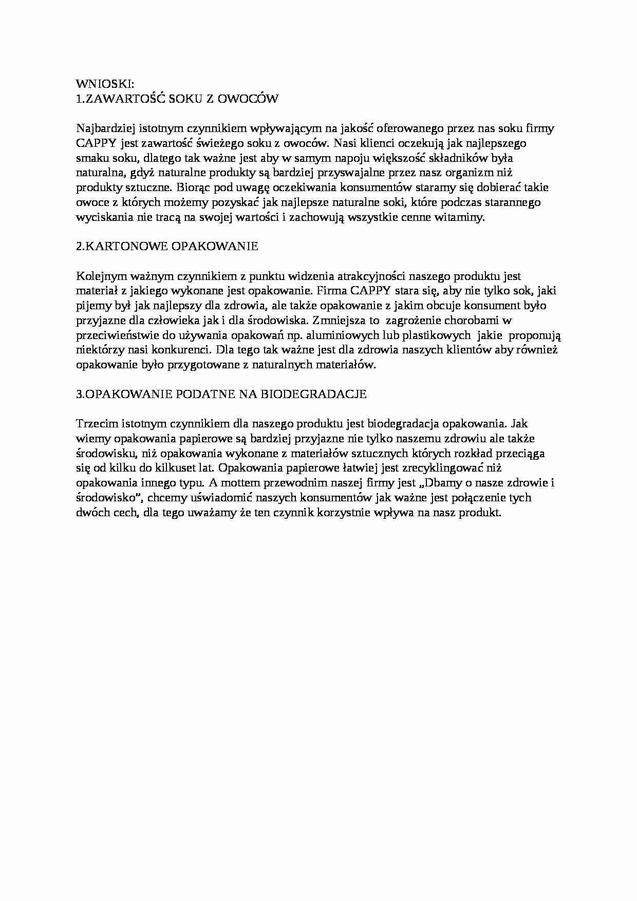 Dom Jakości - wnioski  - strona 1